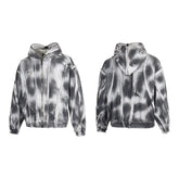 Thug Club Tie Dye Raw Seam Zip Cropped Hoodie, Unisex