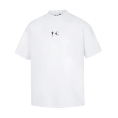 Thug Club White Metal Star Moon Logo Oversized T-Shirt, Unisex