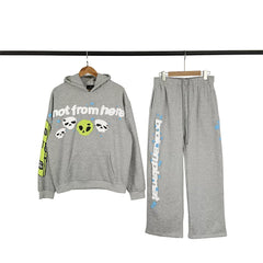 Broken Planet Not From Here Alien Skull Tracksuit Set - 3 Colors Available