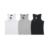 Thug Club Metal TC Logo U-neck Tank Top, Y2K Gothic Sleeveless Vest