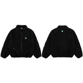 Broken Planet Sherpa Fleece Full Zip Stand Collar Jacket - Black