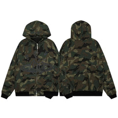 Broken Planet Camo Cracked Planet Cropped Zip Up Hoodie