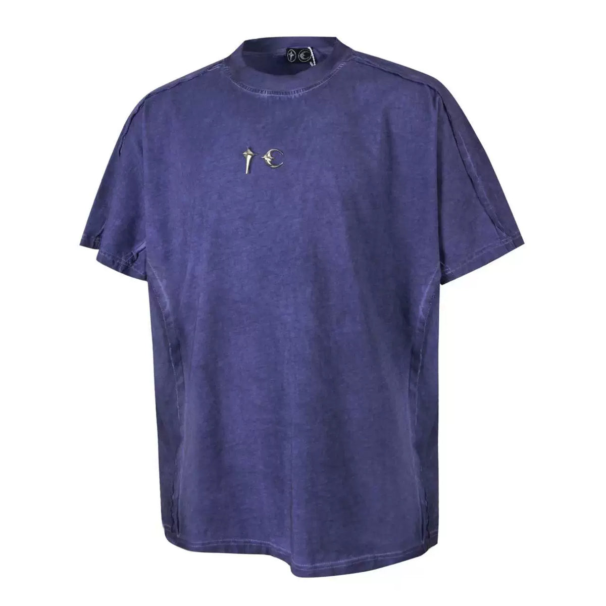 Thug Club Purple Washed Star Moon Logo Oversized T-Shirt, Unisex