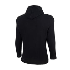 Thug Club TC Logo Waffle Knit Slim Fit Hoodie, Y2K Gothic Long Sleeve Hooded Top