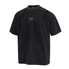Thug Club Small Star Arrow Embroidery Black Oversized T-Shirt, Unisex