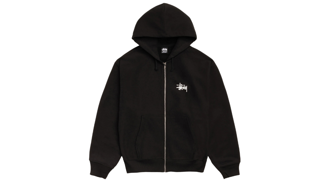 Stussy Basic Zip Hoodie Black
